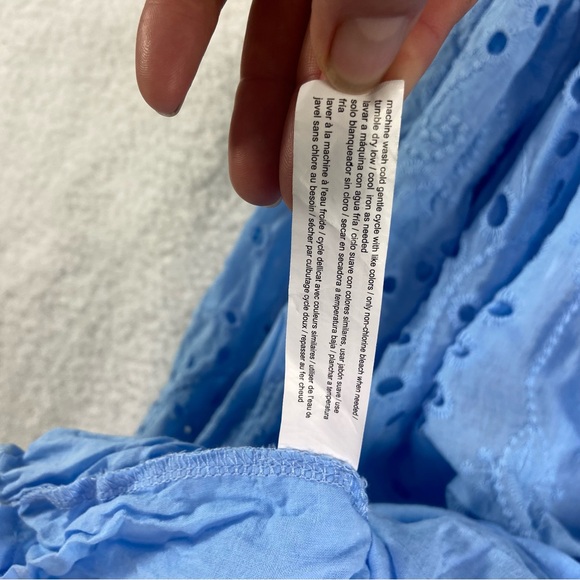 ELOQUII Light Blue Eyelet Easy Dress Size 14 - Picture 6 of 13